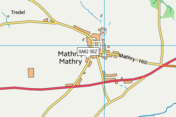 SA62 5EZ map - OS VectorMap District (Ordnance Survey)