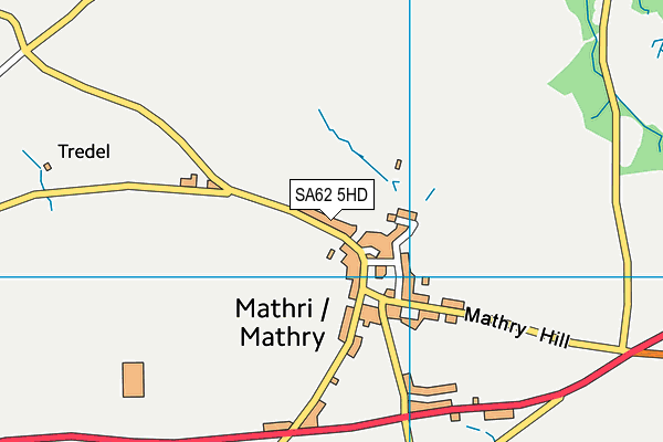 SA62 5HD map - OS VectorMap District (Ordnance Survey)