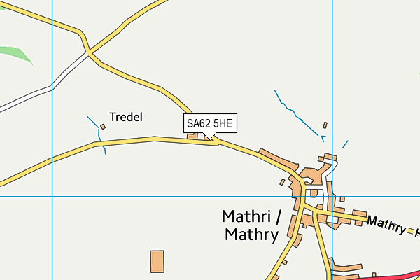 SA62 5HE map - OS VectorMap District (Ordnance Survey)