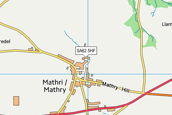 SA62 5HF map - OS VectorMap District (Ordnance Survey)