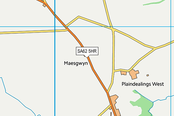 SA62 5HR map - OS VectorMap District (Ordnance Survey)