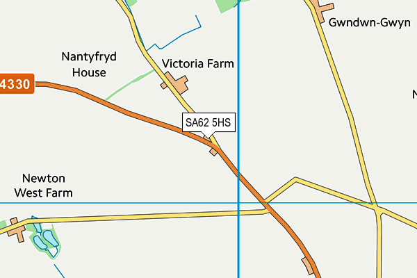 SA62 5HS map - OS VectorMap District (Ordnance Survey)