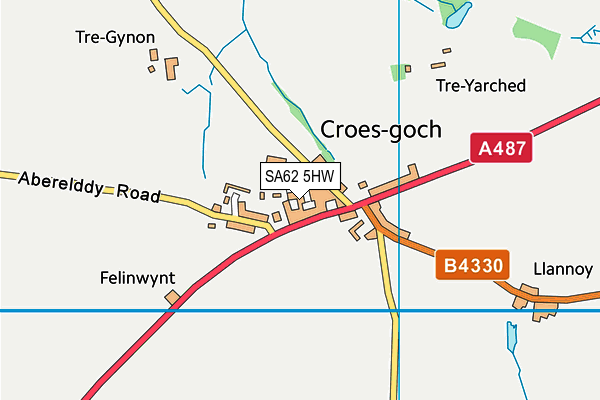 SA62 5HW map - OS VectorMap District (Ordnance Survey)