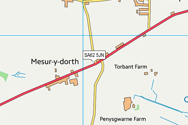 SA62 5JN map - OS VectorMap District (Ordnance Survey)