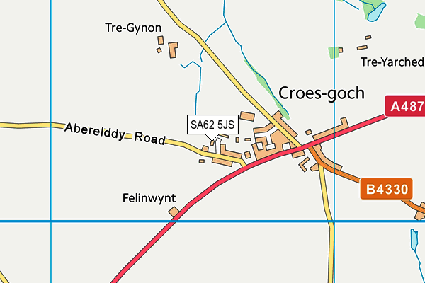 SA62 5JS map - OS VectorMap District (Ordnance Survey)