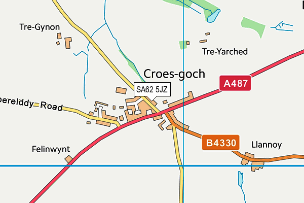 SA62 5JZ map - OS VectorMap District (Ordnance Survey)