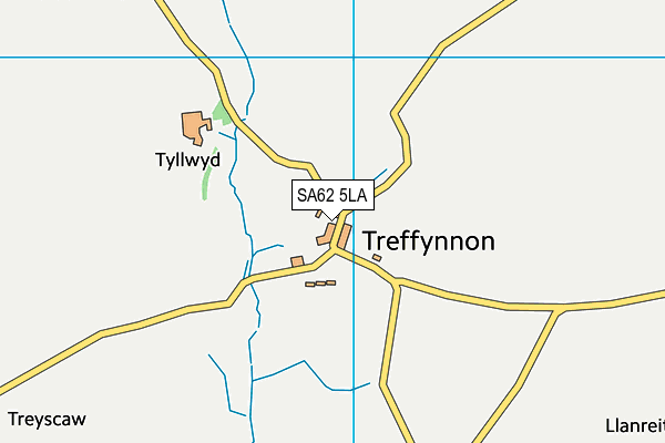 SA62 5LA map - OS VectorMap District (Ordnance Survey)