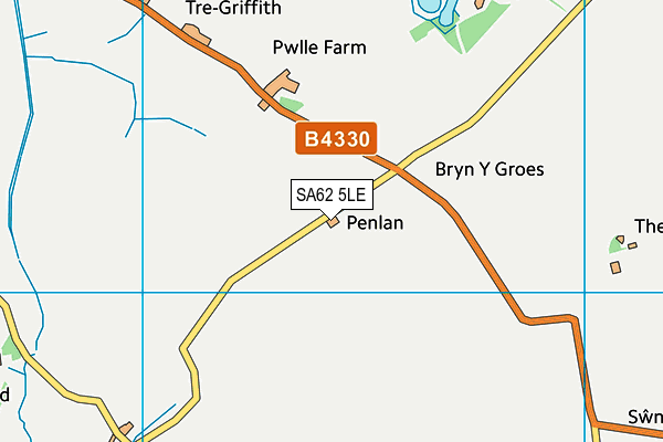 SA62 5LE map - OS VectorMap District (Ordnance Survey)