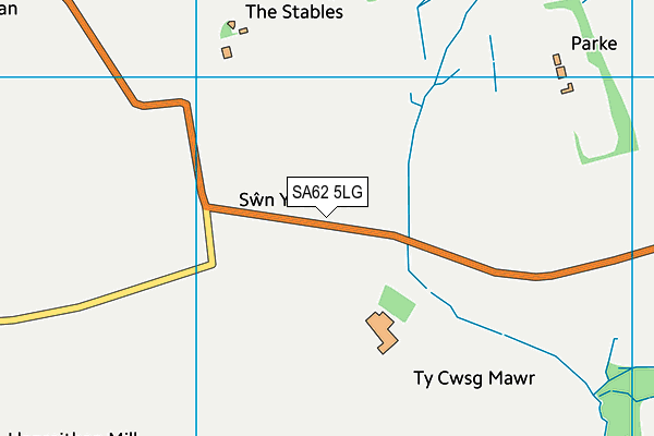 SA62 5LG map - OS VectorMap District (Ordnance Survey)