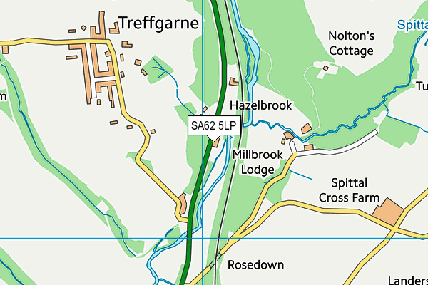 SA62 5LP map - OS VectorMap District (Ordnance Survey)