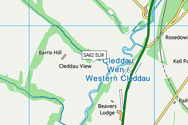 SA62 5LW map - OS VectorMap District (Ordnance Survey)