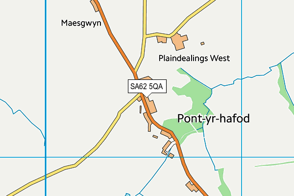 SA62 5QA map - OS VectorMap District (Ordnance Survey)