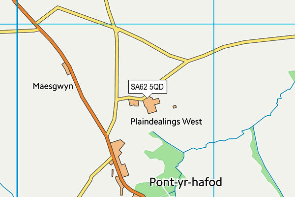 SA62 5QD map - OS VectorMap District (Ordnance Survey)