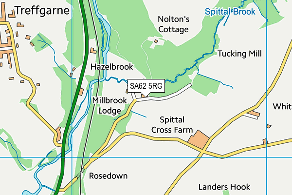 SA62 5RG map - OS VectorMap District (Ordnance Survey)