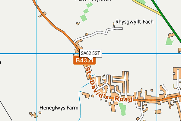 SA62 5ST map - OS VectorMap District (Ordnance Survey)