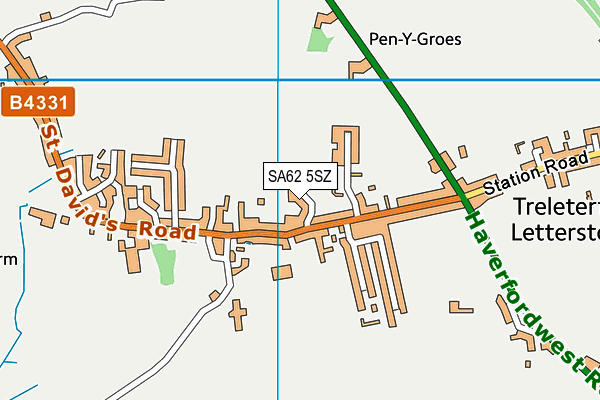 SA62 5SZ map - OS VectorMap District (Ordnance Survey)