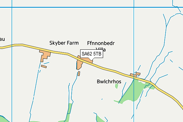 SA62 5TB map - OS VectorMap District (Ordnance Survey)