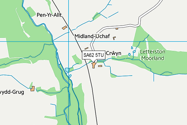 SA62 5TU map - OS VectorMap District (Ordnance Survey)