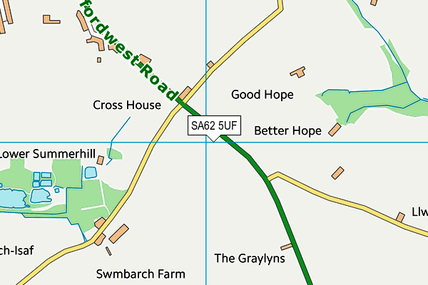 SA62 5UF map - OS VectorMap District (Ordnance Survey)