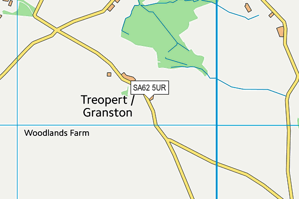 SA62 5UR map - OS VectorMap District (Ordnance Survey)