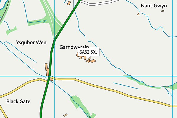 SA62 5XJ map - OS VectorMap District (Ordnance Survey)