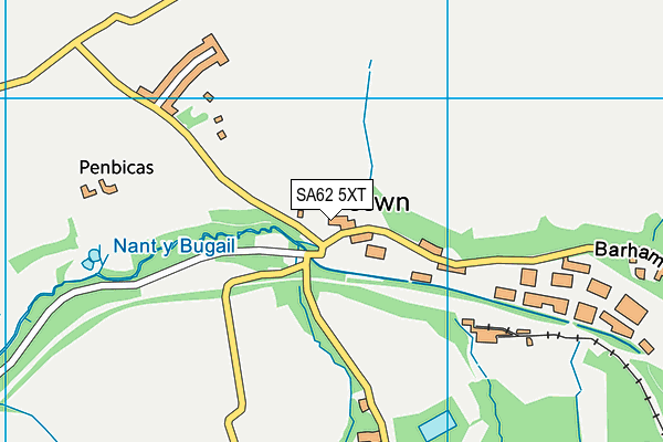 SA62 5XT map - OS VectorMap District (Ordnance Survey)