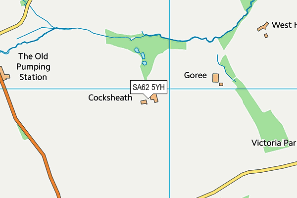 SA62 5YH map - OS VectorMap District (Ordnance Survey)