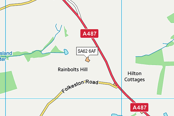 SA62 6AF map - OS VectorMap District (Ordnance Survey)