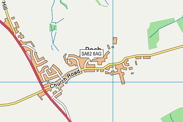 SA62 6AG map - OS VectorMap District (Ordnance Survey)