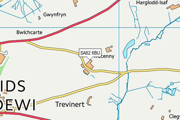 SA62 6BU map - OS VectorMap District (Ordnance Survey)