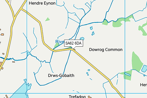 SA62 6DA map - OS VectorMap District (Ordnance Survey)