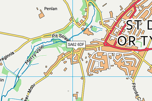 SA62 6DF map - OS VectorMap District (Ordnance Survey)