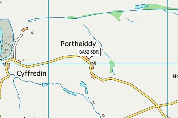 SA62 6DR map - OS VectorMap District (Ordnance Survey)