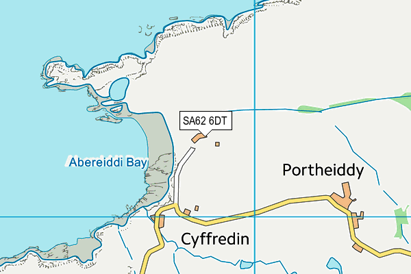 SA62 6DT map - OS VectorMap District (Ordnance Survey)