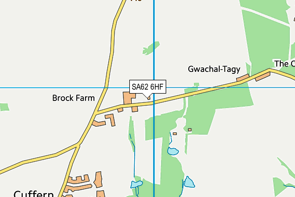 SA62 6HF map - OS VectorMap District (Ordnance Survey)