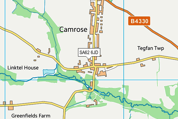 SA62 6JD map - OS VectorMap District (Ordnance Survey)