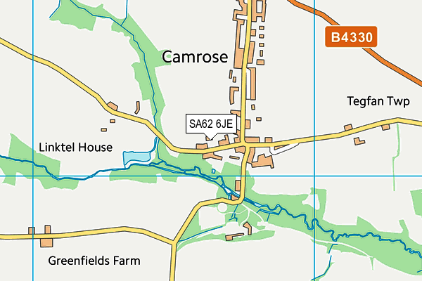 SA62 6JE map - OS VectorMap District (Ordnance Survey)