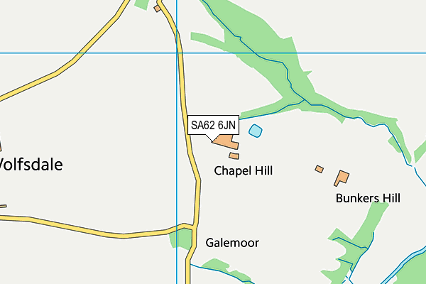 SA62 6JN map - OS VectorMap District (Ordnance Survey)