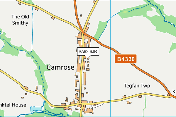 SA62 6JR map - OS VectorMap District (Ordnance Survey)