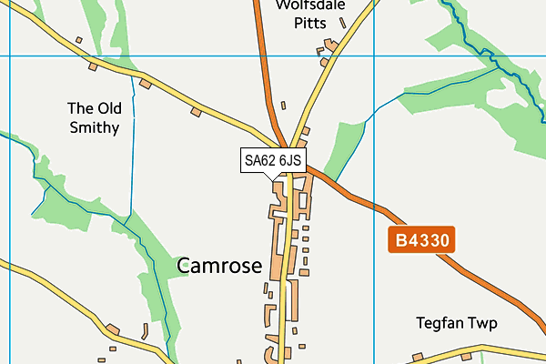 SA62 6JS map - OS VectorMap District (Ordnance Survey)