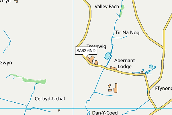 SA62 6ND map - OS VectorMap District (Ordnance Survey)