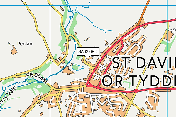 SA62 6PD map - OS VectorMap District (Ordnance Survey)