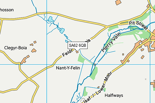 SA62 6QB map - OS VectorMap District (Ordnance Survey)