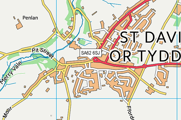 SA62 6SJ map - OS VectorMap District (Ordnance Survey)