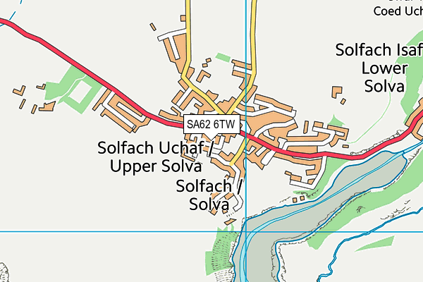 SA62 6TW map - OS VectorMap District (Ordnance Survey)