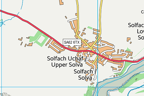 SA62 6TX map - OS VectorMap District (Ordnance Survey)