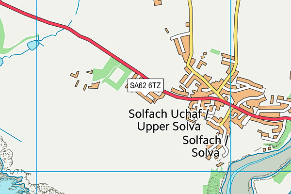 SA62 6TZ map - OS VectorMap District (Ordnance Survey)