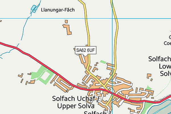 SA62 6UF map - OS VectorMap District (Ordnance Survey)