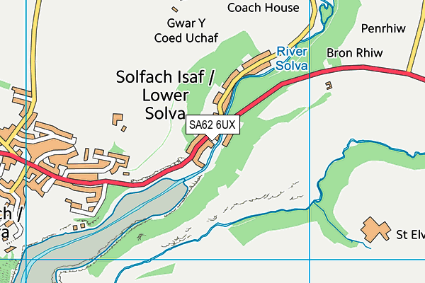 SA62 6UX map - OS VectorMap District (Ordnance Survey)