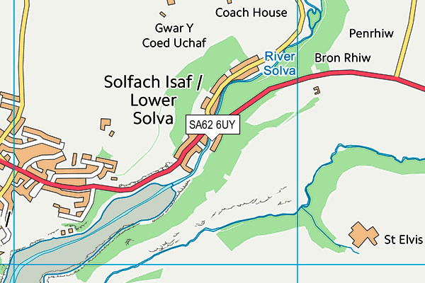 SA62 6UY map - OS VectorMap District (Ordnance Survey)